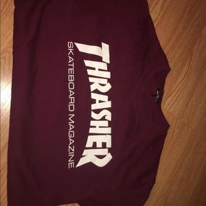 maroon thrasher shirt
